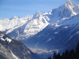 Chamonix town and the beautiful valley